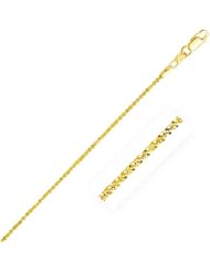 1.5mm 14K Yellow Gold Sparkle Anklet