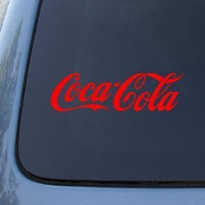 Red COCA-COLA Vinyl Sticker/Decal (Soft drink)