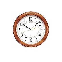 Seiko Wall Clock Dark Brown Solid Oak Case - Decorative Wall Clocks - Seiko QXA129BLH