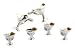 Silver plated martini glass and olive 007 cufflinks and shirt studs formal set with presentation box. Made in the U.S.A
