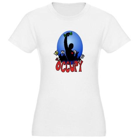 OCCUPY EVERYWHERE Peace Jr. Jersey T-Shirt by CafePress