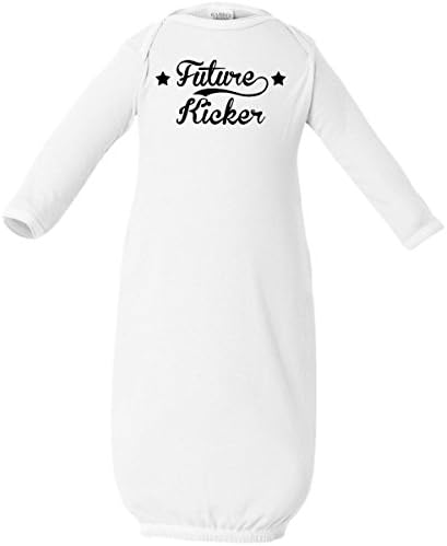 Inktastic Baby Boys' Future Kicker Baby Layette Sleepers Newborn White