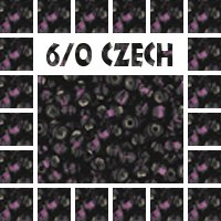 Seed Beads 6/0 Czech Silver Lined (a full 38 gram pack) over 400 colors available individually!, Dark Purple