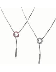 Silverflake-Silver Drop CZ Lariat
