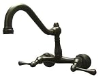 Elements of Design ES3225PL Wall Mount Kitchen Faucet, 4 - 9 Adjustable Spread, Oil Rubbed Bronze