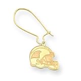14K Panthers Helmet Kidney Wire Earrings