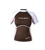  : Body Glove Aura Short Arm Lycra Rash Guard (White/Wood/Rose, Xsmall)