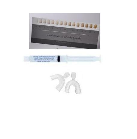 INSTANT WHITE SMILES optimized 10cc(ml)36% Carbamide Peroxide Professional Teeth Whitening Gel Syringe with TRAYS and Shade Card