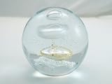 Murano Design Hand Blown Magic Bubble X-Large art Glass Paperweight