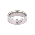 Mens NFL Titanium Logo Ring - Eagles
