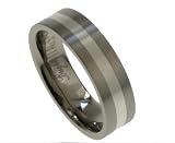 Titanium Ring with Sterling Silver Inlay