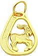 14K Yellow Gold Capricorn Charm