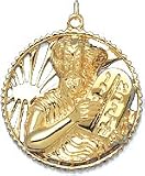 Moses with Commandments, 14K Gold Charm