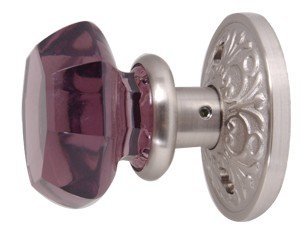 Old Town Glass Privacy Doorknob Set