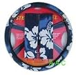 Hawaiian Steering Wheel Cover and Shoulder Pad - Blue Hawaii Hibiscus Floral Print