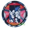 Hawaiian Steering Wheel Cover and Shoulder Pad - Blue Hawaii Hibiscus Floral Print