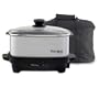 West Bend 84915 5-Quart Oblong-Shaped Slow Cooker with Tote