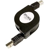 Cable, Retractable USB2.0 A To MINI5