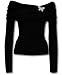 L/S Off the Shoulder Sweater w/ Butterfly by XOXO