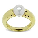 Golden Nott Japanese Akoya Cultured Pearl Ring