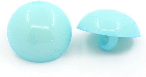 Acrylic Buttons Sewing Mushroom Domed Round 15mm Blue Plastic Buttons Lot
