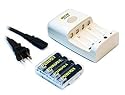 Maha PowerEx MH-C204W4AA27 - Battery charger - battery - rechargeable - AA x 4 - 2700 mAh