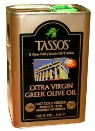 Extra Virgin Greek Olive Oil (Tassos) 3L by parthenonfoods.com