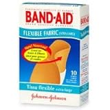 Band-Aid(R) Brand Flexible Fabric Extra-Large Bandages, Box Of 10