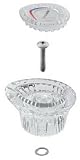 MOEN 96797 Chateau Knob Handle Kit for Chateau Single Handle Tub/Shower Faucet, Clear Knob with White and Chrome Insert