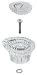 MOEN 96797 Chateau Knob Handle Kit for Chateau Single Handle Tub/Shower Faucet, Clear Knob with White and Chrome Insert
