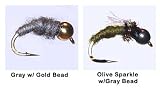 Bead Head Caddis Pupa Olive Sparkle w/Iridescent Bead