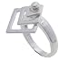 SilverBin Sterling Silver High Polish Multiple Dangling Cutout Diamond Ring