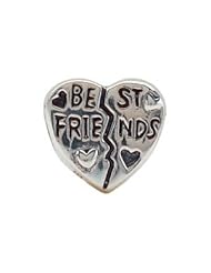 Kera Sterling Silver Best Friends Heart Bead