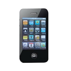 GSI MP4/MP3 "8 GB" Player with High-Definition Camera/Camcorder, FM Radio, Voice Recorder, USB Portable, 2.8-inch Touchscreen - iPhone Shape - Quality Earphones Included - Black