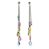 Eve's Addiction Dangling Pastels Sterling Silver Earrings