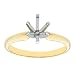 18k Gold Six-Prong Engagement Setting (for Oval)