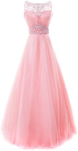 Okbridal Princess Ball Gown Long Prom Dress (2, pink)