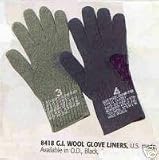 G.I. Wool Glove Liners - Available In Various Sizes and Colors
