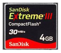 SanDisk 4GB Extreme III CompactFlash Card