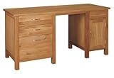 Brooklyn Oak Desk with File Drawer - Size: H:760mm D:600mm W:1470mm