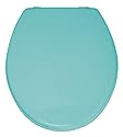 Wenko 152249100 WC-Sitz Prima, Spülkasten geeignet, hochwertiges Material, MDF, mehrfach lackiert, blau, 41 x 37 cm