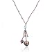 Purple Heart Beaded Murano Glass Collection Off Shoulder Pendant Necklace Gift