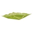 Metal Lace Square Tray - Green