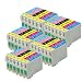 5 Full sets, 801-806.....30 compatible ink cartridges fits Epson printes R265, R285, R360, RX560, RX585, RX685, P50 PX650 PX700W PX710W PX800FW PX810FW