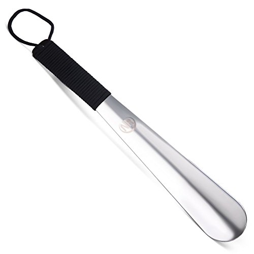 Metal Shoe Horn - 15.5" Extra Long Handled Shoehorn for Men,Women, Elderly,Kids,Seniors - Premium Stainless Steel & Lifetime Warranty