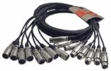 HOSA XLR (M) - XLR (F), 3m (9.9ft.) x 8 BALANCED