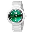 Oniss #ON609-M Unisex Unique Collection MOP Green Dial White Ceramic Swiss Quartz Watch
