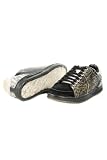 Men Christian Audigier Black Monogram Leather Stact Shoes