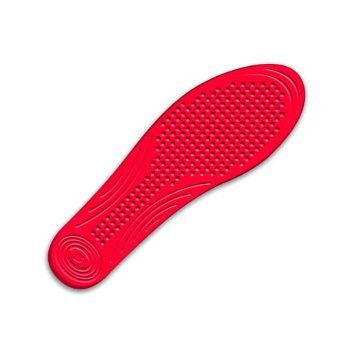 Sorbothane Full Strike Insoles - Red/Grey, Size 9