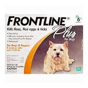 Merial Frontline Plus Flea and Tick Control for 0-to-22-Pound Dogs and Puppies, 6 Doses